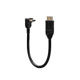 4K HDMI-Kabel, kurzes HDMI-Kabel, 90 Grad nach unten Winkel, Kabeladapter, kompatibel mit TV Stick, Roku Stick, PS5, PS4, Xbox360, 30 cm (Abwärtswinkel)