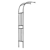 Rankgitter aus Metall mit halber seitlicher Wandhalterung, elegantes Design für Kletterpflanzen, Rosenranken, Stützregal, perfekt für Outdoor-Hochzeitsdekoration, Schw
