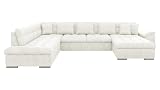 Mirjan24 Eckcouch Ecksofa Niko, Design Sofa Couch mit Schlaffunktion U-Sofa Große Farbauswahl Wohnlandschaft (Ecksofa Rechts, Flow 06)