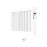 eVARMO Areo Direct Base 800 W Elektroheizung – Elektrische Flächenspeicherheizung mit Schamottkern – Digitale Thermostatsteuerung mit App – WLAN-fähiger Heizkörper zur Wandmontag