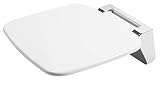 Cornat Duschklappsitz-Belastbar bis 160 kg-Platzsparend hochklappbar-Rutschfeste Sitzfläche-Pflegeleichtes Material-Zeitloses Design/Duschklappsitz/Sitzhilfe/Badsitz/SLDKL200, 350 x 328 x 50