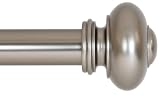 Ivilon Gardinenstange für Gardinenstange, Knauf-Design, 2,5 cm Stange, 183 cm bis 36,6 cm Satin-Nick