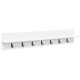Mhdvray Wandgarderobe Weiß 100 cm Garderobenpaneel aus Holzwerkstoff, Moderne Hakenleiste zur Wandmontage, Platzsparender Garderobenständer für Flur, Eingangsbereich und D