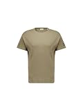 Deeluxe T-Shirt mit Waffelmuster, einfarbig, aus Baumwolle, kurzärmlig, mit Aufdruck, T-Shirt McKay, Regular, kaki, M