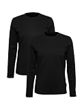 Basic Treasure 2/3er Pack T-Shirt Herren, Kurzärmliges Herren Shirt oder Langarmshirts (DE/NL/SE/PL, Alphanumerisch, M, Regular, Regular, 2X Schwarz - Langarm)