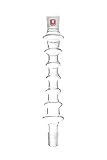 KAYA Stele Shisha Glas-Schaft mit 29.2 (männlich)  29.2 Schliff (weiblich), Länge 34cm, ohne integriertes T