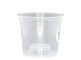 meindekoartikel 12 Orchideentöpfe Pflanztöpfe für Orchideen aus Kunststoff - transparent (Ø 11,5cm x Höhe 11cm)