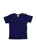 Leela Cotton Baby Kinder Kurzarm T-Shirt Bio-Baumwolle GOTS Shirt Jungen Mädchen Gr. 50 bis 128 (86/92, Dunkelblau)