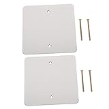 STOBOK 2 Stück Abdeckung aus Edelstahl steckdosenabdeckung wandboard weiss decke Wandpaneele steckdosen abdeckung Wandsteckdose Kabelwandplatte Rostfreier Stahl S