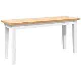 YUTAASU Sitzbank 90 cm aus Gummibaum-Massivholz mit gepolstertem Kissen, stabilen Holzfüßen und bequemem Sitzerlebnis für Esszimmer und W