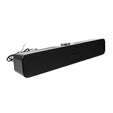 MOLUCKFU 1 Teilige Box Kleine USB Lautsprecher Soundbar Laptop Soundbar Lautsprecher Computer Stereo Außenlautsprecher USB Laptop Schwarze Ab