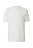 Gewaschenes T-Shirt mit Flammgarnstruktur Creme XS