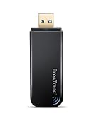 BrosTrend 1200 Mbit/s USB WLAN Stick, WiFi Adapter für PC Desktop Laptop mit Windows 11/10/8.1/8/7, DualBand 5GHz 867Mbit/s + 2,4GHz 300Mbit/s, WLAN Empfänger für PC, WLAN Adapter USB 3.0 WLAN Dong