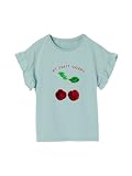 Vertbaudet Mädchen T-Shirt mit Wende-Pailletten himmelblau 110