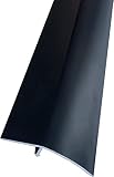 Übergangsleisten Bodenteilerleiste Schutzleiste/Übergangsschiene Türleisten Schwellenleiste Teppichabdeckung Übergangsleiste Laminatfliesen Selbstklebend (Farbe:Schwarz,Größe:130cm/51)