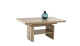Apollo Couchtisch Wohnzimmertisch Jerome, Holzwerkstoff melaminbeschichtet, Sonoma Eiche, ausziehbar 110-177cm, höhenverstellbar mit Lift 53-69