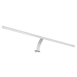 SEBSON® LED Spiegelleuchte 60cm mit Schalter, Schrank Aufbauleuchte, neutralweiß 4000K, 600x13mm, 6W, 450lm, Aluminium, Schminklicht, Bad, Steck
