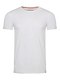 riverso Tshirt Herren Regular Fit RIVLenny Rundhals Kurzarm Sommer Tee Shirt leichte Baumwolle Flammgarn Einfarbig Weiß XL, Größe:XL, Farbe:W