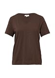 T-Shirt aus Flammgarn mit V-Ausschnitt Mokka 42