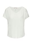 QS Damen 2147432 T-Shirt aus Leinenmix, creme 0400, XXL