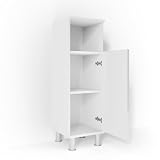 Vicco Midischrank Fynn, Badmöbel, Weiß Hochglanz, 30 x 95