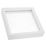 Alipis Bilderrahmen Shadowbox Vitrine Anzeigerahmen DIY Display-Rahmen Musterrahmen 3D schwebender Rahmen Insektenexemplar-DIY-Rahmen Rahmen für gepresste Blumen Fotohalter Glas Weiß