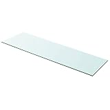 Iiaky Regalboden Glas Transparent 100 cm x 30 cm Glasplatte Tisch Schminktisch Unterlag