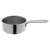 WMF Mini Stielkasserolle 14cm, klein, ohne Deckel, kleiner Topf, Kasserolle Induktion 0,9l, Cromargan Edelstahl, stapelbar, für kleine Portionen, Sing