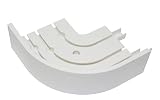 Gardinia Rundbögen P2Ü mit Blende, Für Vorhangschienen, 13,5/13,5 cm, Weiß, 2 Stück