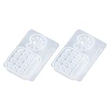 EXCEART 2-teilige Harzform Epoxidharzform Bastelform Für Farbwanne Flexibles Silikon Leicht Zu Lö