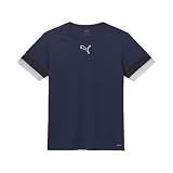 PUMA Herren teamRISE Jersey CE Trikots, Peacoat-Puma Black-Puma White,