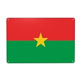 Burkina Faso Metallschilder, Blechschilder, Wandkunst, Dekor für Badezimmer, WC, Waschraum, Bauernhaus, Toilette, Hof, 20 x 30