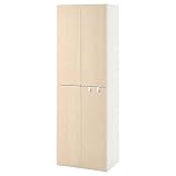 IKEA SMÅSTAD Kleiderschrank, 60x42x181 cm, Birke Weiß / mit 2 Kleiderstang