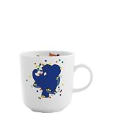 KAHLA DieMaus Kaffeebecher 0,30 l Konfetti | weißer Becher im Sendung mit der Maus Desig