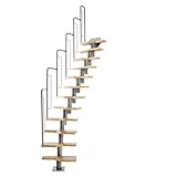 DOLLE Raumspartreppe mit 12 Stufen Höhe 240,5-292 cm Multiplex mit Buche-Deckfurnier Gerade bis ¼-gewendelt inkl. G
