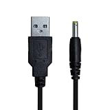 OcioDual Ladekabel USB-DC, USB Stromkabel kompatibel mit PSP 1000, PSP 2000, PSP 3000, Ladekabelhalter, Lautsprechern, Universal-Akkuladegerät, 5V, 2A, USB 2.0, Schwarz 1,2