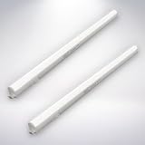 BRILONER - 2er Set LED Leiste mit Ein/Aus-Schalter, neutralweiße Lichtfarbe, inkl. Steckerkabel, Unterbauleuchte Küche, LED Lichtleiste Küche, Schrankbeleuchtung, Küchenlampe, Lampe, 58,5cm, Weiß