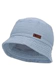 Sterntaler Fischerhut Musselin - Jungen Sonnenhut aus Baumwoll Musselin (Bio) - Baby Bucket Hat mit Futter aus Musselin (Bio) - UV-Schutz 50+ Baby und Kinder Sommerhut, graublau, Größe 53
