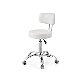 Bürostuhl, Gaming-Stuhl, Computerstuhl, Büro-PC-Schreibtischstühle, Kunstleder, Chefsessel, Heimbüro, 360°-Drehstühle mit Armlehnen und Rückenlehne (Farbe: Wit)