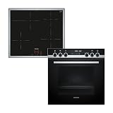 Siemens PQ521IB01 iQ500 Herd-Glaskeramik-Kochfeld-Kombination herdgesteuert, 59,4 cm breit, activeClean - automatische Selbstreinigung, cookControl30 - Automatikprog