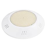 SIXRUN Schwimmbadleuchte, mit Harz Gefüllte LED-Schwimmbadleuchte, AC12V, Warmes Licht, IP68, Wandmontage, 28 X 28 X 4 cm, für Hotelpools, Aquarien, Brunnen, Gartendekoration (35W)