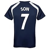Tottenham Hotspur - Jungen Trainingstrikot aus Polyester - Offizielles Merchandise - Geschenk für Fußballfans - Dunkelblau - Son 7-10-11 J