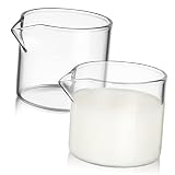 BEBEMOKO 2st Kleines Milchkännchen Espresso Kaffee Limonadenbecher Mit Deckel Gießen Kannenkaffee Servieren Zitronenbehälter Mini-wasserkrug Einfacher Syrup Sirup Krüge Glas Transp