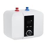 Durchlauferhitzer, 6L Warmwasserbereiter, Elektrischer Warmwasserbereiter, Warmwasserbereiter mit LED-Anzeige für Händewaschen, Gemüsewaschen, Geschirrspülen, Gesichtswaschen (33x23x24cm)