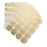 GETAJGHSD 10 Blatt Dekorative Aufkleber Abschlussetikettenaufkleber Goldfolie Goldener Abschluss Themenaufkleber Zarte Siegelaufkleb