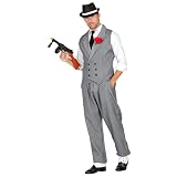 WIDMANN MILANO PARTY FASHION - Kostüm Gangster, Weste, Hose, Nadelstreifen Anzug, Mafia-Boss, Mottoparty,