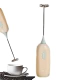 Kompakter Milchmixer, batteriebetriebener Cappuccino-Aufschäumer, multifunktionaler Milchaufschäumer, Hand-Kaffee-Aufschäumer, Schneebesen, Mini-Eierschäumer für Käse, Teig und E