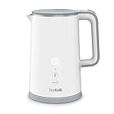Tefal KO6931 Sense Wasserkocher | 1,5 L Kapazität | Digitalanzeige | 5 Temperaturstufen | 360°-Sockel | Wasserstandsanzeige | herausnehmbarer Kalkfilter | 30 Minuten Warmhaltefunktion| 1800W | weiß