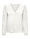 ONLY Damen Onlemery Life L/S Mix Top Box JRS Bluse, Cloud Dancer, M EU
