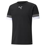 PUMA Herren teamRISE Jersey CE Trikots, Puma Black-Smoked Pearl-Puma White,